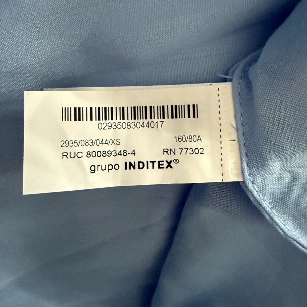 Zara Striped Blue and Brown top NWT - Picture 5 of 6